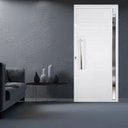 Ver imagem 1 de Porta Lambril de Alumínio 210 x 90cm com Visor Linha Veneza Esquadrias Bergamo Abertura Esquerda