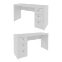 Ver imagem 6 de Conjunto 3 Peças com Escrivaninha 3 Gavetas ME4102 e 2 Estantes para Escritório ME4104 Branco