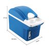 Mini Refrigerador Portátil 8L Resfriamento Aquecimento 65°C Azul 12V Compacto Frigobal Viagem Carro  - 3