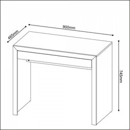 Escrivaninha 1 Gaveta 90cm com Estante - 8