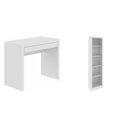 Ver imagem 2 de Conjunto Escrivaninha 1 Gaveta 90cm com Estante Branco