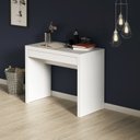 Ver imagem 3 de Conjunto Escrivaninha 1 Gaveta 90cm com Estante Branco