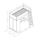 Ver imagem 3 de Cama Alta Infantil com Guarda-roupa Mezzo