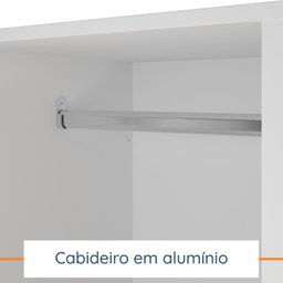 Cama Alta Infantil com Guarda-Roupa Mezzo Branco/Olmo Italiano - 8 Cama Alta Infantil com Guarda-Roupa Mezzo Branco/Olmo Italiano - 8