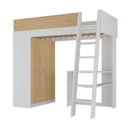 Cama Alta Infantil com Guarda-roupa Mezzo - 7 Cama Alta Infantil com Guarda-roupa Mezzo - 7