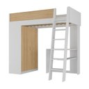 Ver imagem 2 de Cama Alta Infantil com Guarda-roupa Mezzo