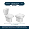 Assento Sanitário Acrílico Flex Branco para vaso Deca - 4