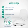Assento Sanitário Acrílico Flex Branco para vaso Deca - 3