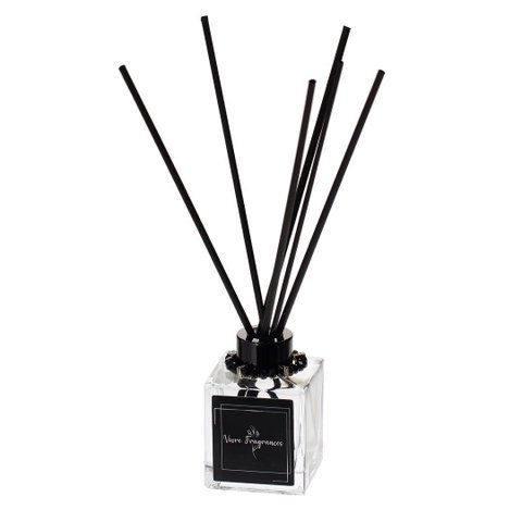 Difusor Varetas Vidro 100ml Enfeites Pretos - Fragrância: Daslu