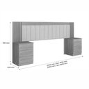 Ver imagem 3 de Cabeceira Extensiva Estofada Ripada com 2 Mesas de Cabeceira Valência - Benetil