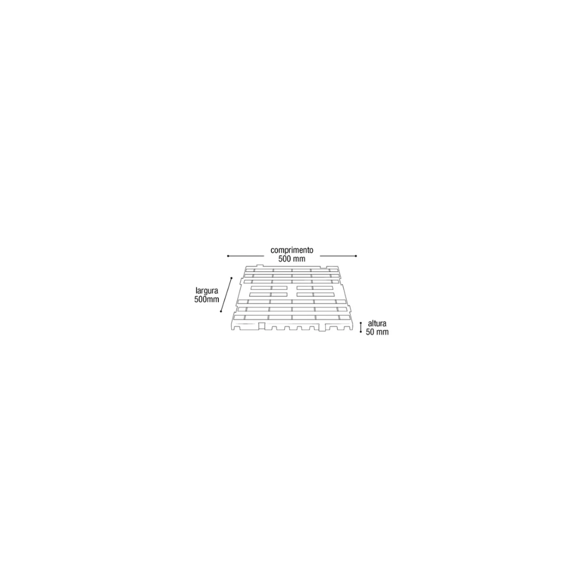 Kit com 10 Estrado 50x50 Preto Arqplast - 3