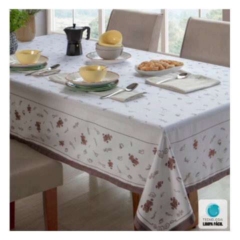 Toalha Nova Mesa Digital 1,60 x 1,60 Macchiato Kacyumara 000984.6795.U