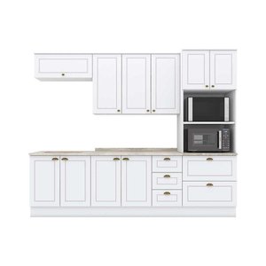 Cozinha Modulada Henn Americana 7pçs (2 Armários 2 Balcões 1 Paneleiro 2 Complementos) C7p01