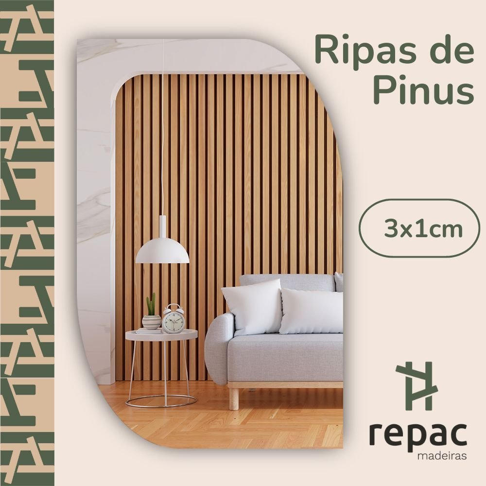 20 Ripas P/ Artesanato Repac Madeiras Pinus 3x1x70cm - 2