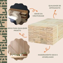 20 Ripas P/ Artesanato Repac Madeiras Pinus 3x1x70cm - 6