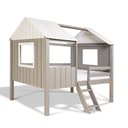 Ver imagem 3 de Cama Cabana Teddi Casal Cinza Madeira Maciça Rústico/Branco