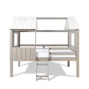 Ver imagem 5 de Cama Cabana Teddi Casal Cinza Madeira Maciça Rústico/Branco