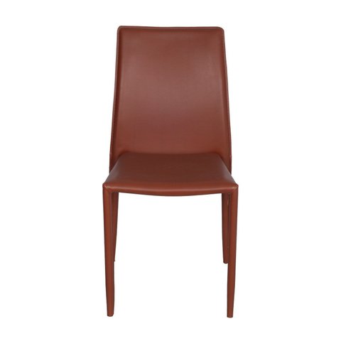 Cadeira para Sala de Jantar 85cm x 43cm Glam Marrom/Terracota
