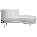 Ver imagem 7 de Sofá Chaise Direito Base Preto Penélope Poliéster Verde Menta Claro - Nexta Casa