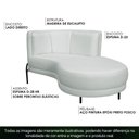 Ver imagem 4 de Sofá Chaise Direito Base Preto Penélope Poliéster Verde Menta Claro - Nexta Casa