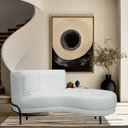 Ver imagem 2 de Sofá Chaise Direito Base Preto Penélope Poliéster Verde Menta Claro - Nexta Casa