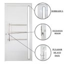 Ver imagem 4 de Porta Lambril de Alumínio Esquerda 210 X 80cm com Friso e Visor Linha Veneza Esquadrias Bergamo