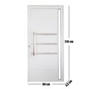 Ver imagem 3 de Porta Lambril de Alumínio Esquerda 210 X 80cm com Friso e Visor Linha Veneza Esquadrias Bergamo