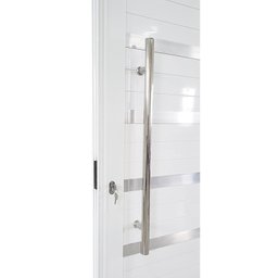 Porta Lambril de Alumínio Direita 210 x 90cm com Friso e Visor Linha Veneza Esquadrias Bergamo - 7