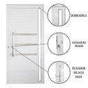 Ver imagem 4 de Porta Lambril de Alumínio Direita 210 x 90cm com Friso e Visor Linha Veneza Esquadrias Bergamo