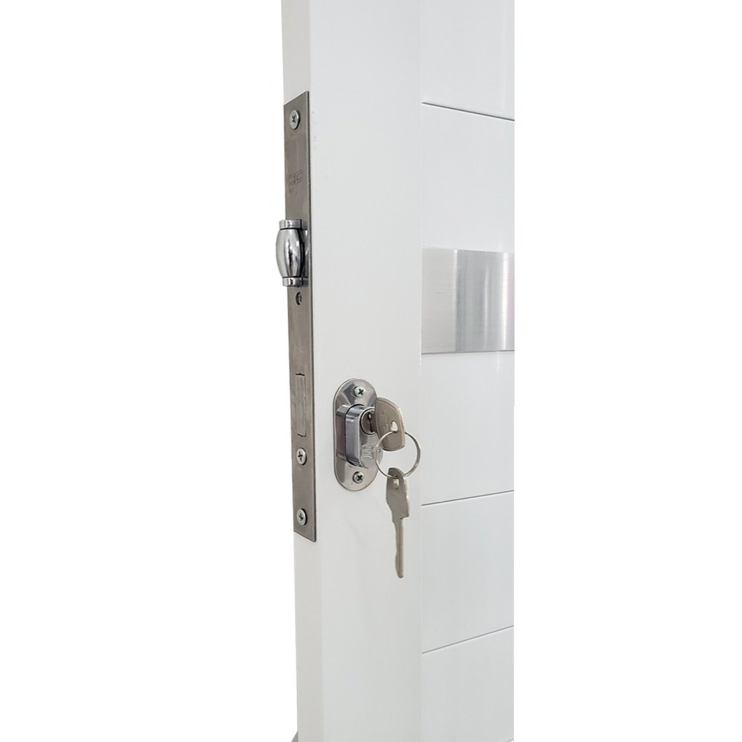 Porta Lambril de Alumínio Direita 210 x 90cm com Friso e Visor Linha Veneza Esquadrias Bergamo - 6
