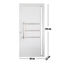 Ver imagem 3 de Porta Lambril de Alumínio Esquerda 210 x 90cm com Friso e Visor Linha Veneza Esquadrias Bergamo