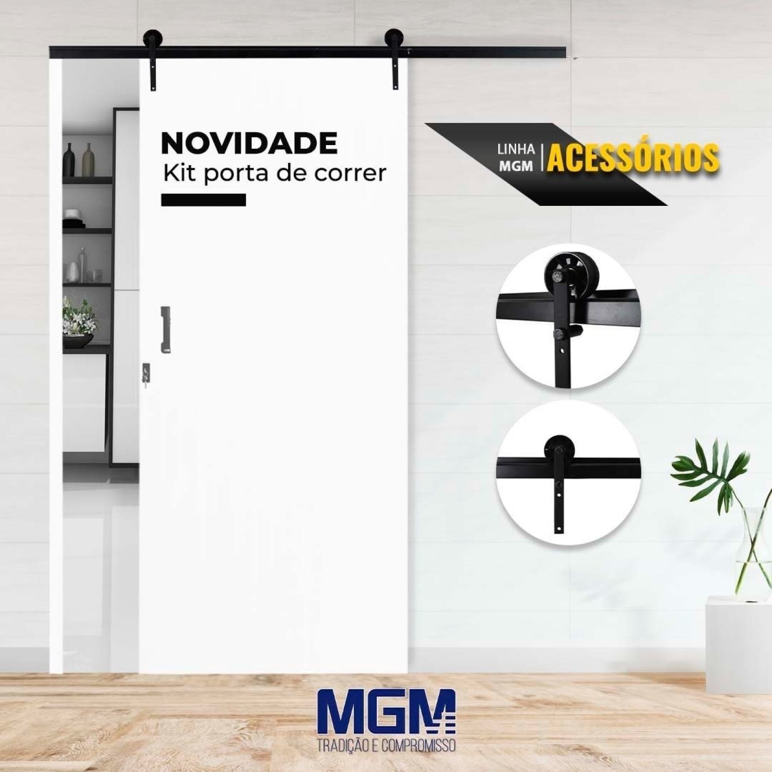 Kit Ferragem para Porta de Correr Mgm - 6