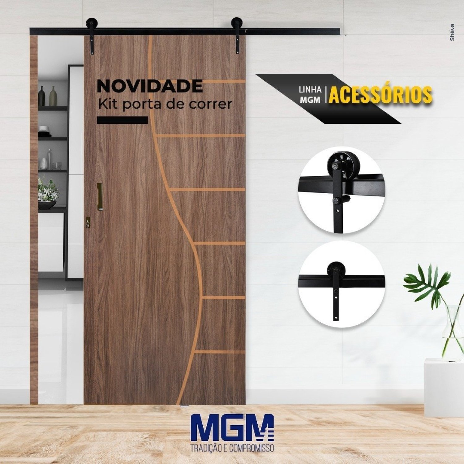 Kit Ferragem para Porta de Correr Mgm - 4