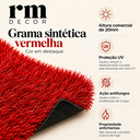 Ver imagem 4 de por m² Grama Sintética Artificial 20mm com Proteção UV e Antifungo Vermelha Rm Decor