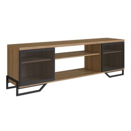 Rack Para TV ate 60 Polegadas Estilo Industrial 180cm em MDP e Portas Teladas P1027 - 2