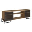 Ver imagem 2 de Rack Para TV ate 60 Polegadas Estilo Industrial 180cm em MDP e Portas Teladas P1027