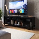 Ver imagem 1 de Rack Para TV ate 60 Polegadas Estilo Industrial 180cm em MDP e Portas Teladas P1027