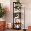 Ver imagem 1 de Estante de Livros Industrial 40CMX180CM 5 Prateleiras P1023 Preto