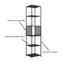 Ver imagem 5 de Estante de Livros Industrial 40CMX180CM 5 Prateleiras P1023 Preto