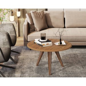 Mesa de Centro Decorativa Lívia Tripé Pés Palito – Jm3 Móveis:freijó