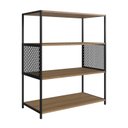 Ver imagem 3 de Estante Industrial Baixa 77CMX94CM P1024 Marrom/Preto/Mel