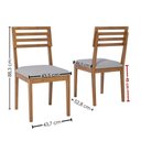 Ver imagem 3 de Kit 2 Cadeiras Estofadas Madeira Maciça 22153 Linho Cinza Ornar