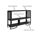 Ver imagem 5 de Aparador 2 Prateleiras Estilo Industrial Telado P1021