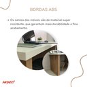Ver imagem 7 de Escrivaninha Mesa Escritório Elegante com Pés Ripado e Florence 2 Gavetas 1 Nicho 142,2cm Olmo e Branco Artany