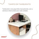 Ver imagem 6 de Escrivaninha Mesa Escritório Elegante com Pés Ripado e Florence 2 Gavetas 1 Nicho 142,2cm Olmo e Branco Artany