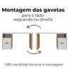 Escrivaninha Mesa Escritório Elegante com Pés Ripado 2 Gavetas e 1 Nicho Florence - 7