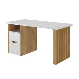 Escrivaninha Elegante com Pés Ripado 2 Gavetas e 1 Nicho Florence - 16