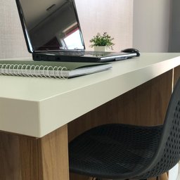 Escrivaninha Elegante com Pés Ripado 2 Gavetas e 1 Nicho Florence - 19