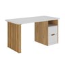 Escrivaninha Mesa Escritório Elegante com Pés Ripado 2 Gavetas e 1 Nicho Florence - 17