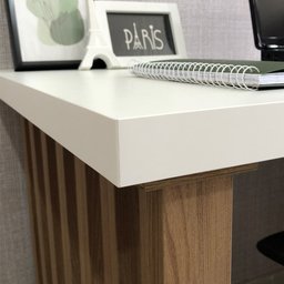 Escrivaninha Elegante com Pés Ripado 2 Gavetas e 1 Nicho Florence - 20